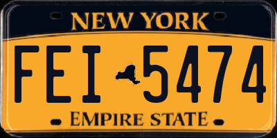 NY license plate FEI5474