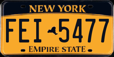 NY license plate FEI5477