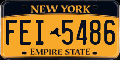 NY license plate FEI5486