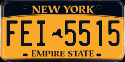 NY license plate FEI5515