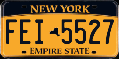 NY license plate FEI5527
