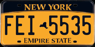 NY license plate FEI5535