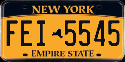 NY license plate FEI5545