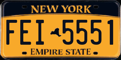 NY license plate FEI5551