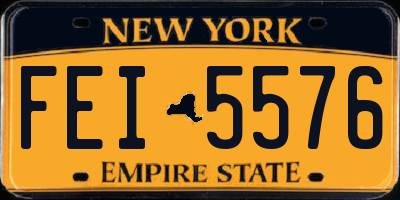 NY license plate FEI5576
