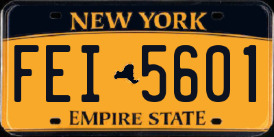 NY license plate FEI5601