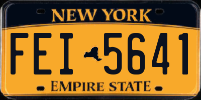 NY license plate FEI5641
