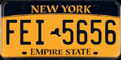 NY license plate FEI5656