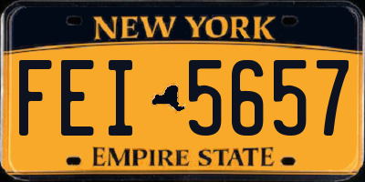 NY license plate FEI5657
