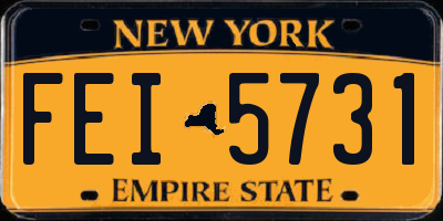 NY license plate FEI5731