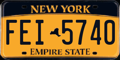 NY license plate FEI5740