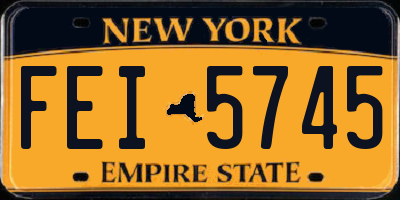 NY license plate FEI5745