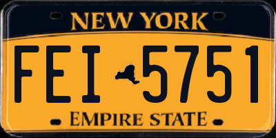 NY license plate FEI5751