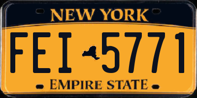 NY license plate FEI5771