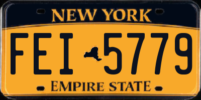 NY license plate FEI5779