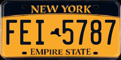 NY license plate FEI5787
