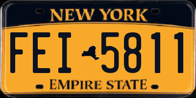 NY license plate FEI5811