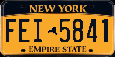 NY license plate FEI5841