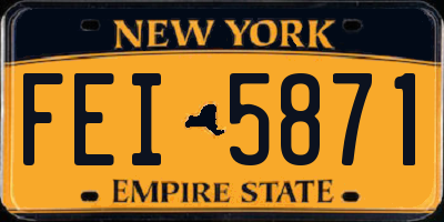 NY license plate FEI5871