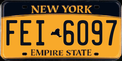 NY license plate FEI6097