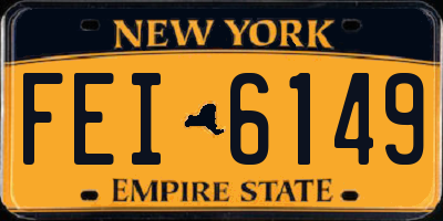 NY license plate FEI6149