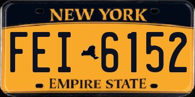NY license plate FEI6152