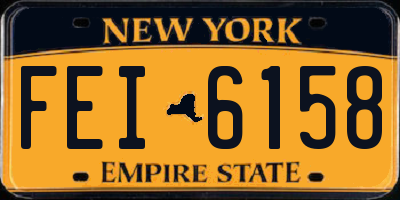 NY license plate FEI6158