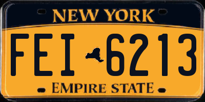 NY license plate FEI6213