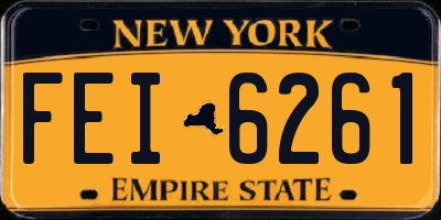 NY license plate FEI6261