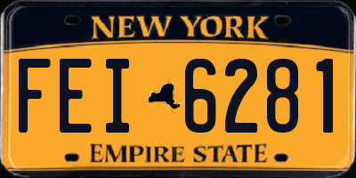 NY license plate FEI6281
