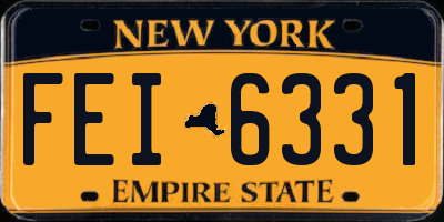 NY license plate FEI6331