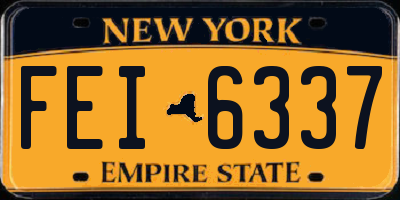 NY license plate FEI6337