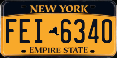 NY license plate FEI6340