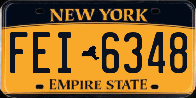 NY license plate FEI6348