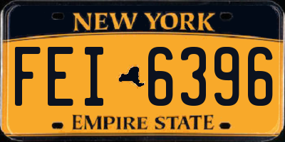NY license plate FEI6396