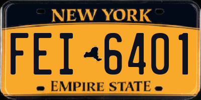 NY license plate FEI6401