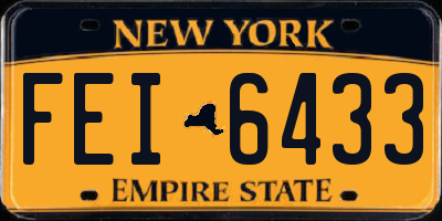 NY license plate FEI6433