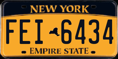 NY license plate FEI6434