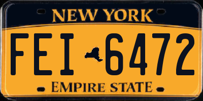 NY license plate FEI6472