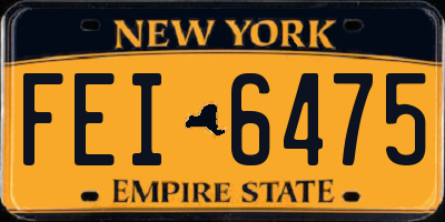 NY license plate FEI6475
