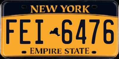NY license plate FEI6476