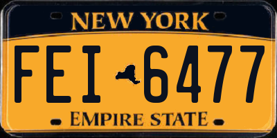 NY license plate FEI6477
