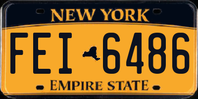 NY license plate FEI6486