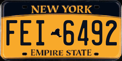 NY license plate FEI6492