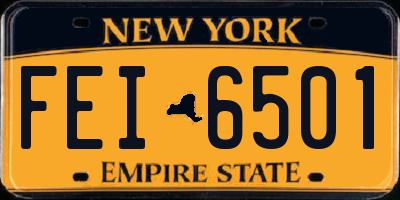 NY license plate FEI6501
