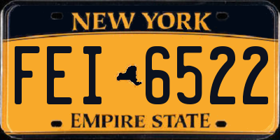 NY license plate FEI6522
