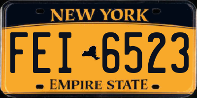 NY license plate FEI6523