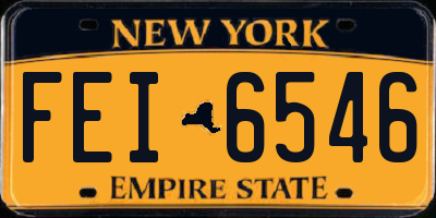 NY license plate FEI6546