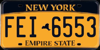 NY license plate FEI6553