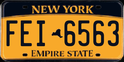 NY license plate FEI6563